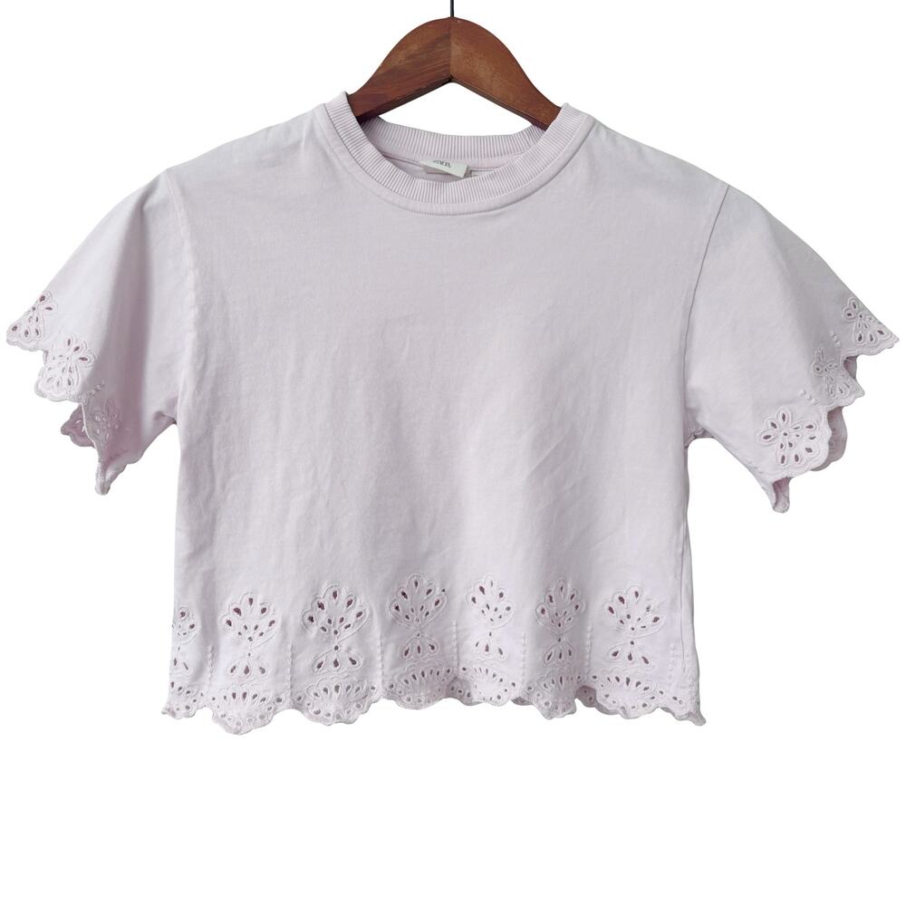 Sea New York x Zara Girls Eyelet Tee Sz 9-10 